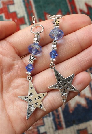 SHOOTING STAR BLUE CRYSTAL EARRINGS