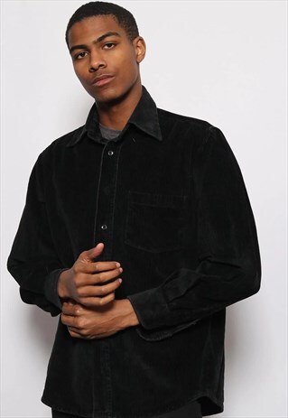 VINTAGE W&J CORDUROY SHIRT BLACK