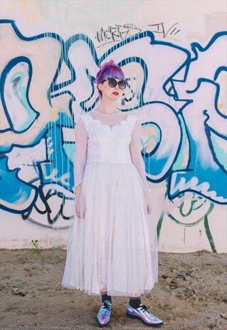 "BADASS BALLERINA" - 50S LACE BALLERINA WEDDING DRESS