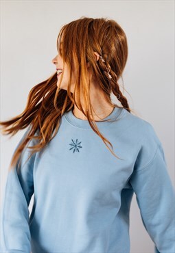 Snowflake embroidered sweater