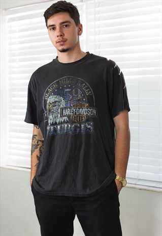VINTAGE HARLEY DAVIDSON T-SHIRT LOGO 90S XL 9.7