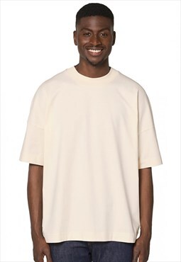 Premium Heavyweight Drop Shoulder T-Shirt - Off White