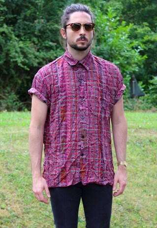 GUATEMALA MAYAN FAIR TRADE SHIRT MEDIUM - HAND WOVEN HIPPIE