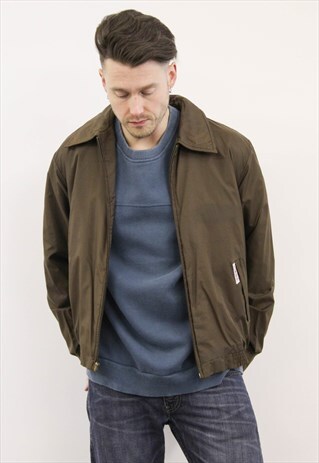 VINTAGE 1980S BROWN BOMBER JACKET