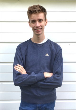MENS SPORTS ADIDAS PREMIUM ESSENTIALS BLUE SWEATSHIRT JUMPE