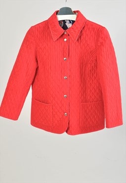 Vintage 00s quilt jacket in red