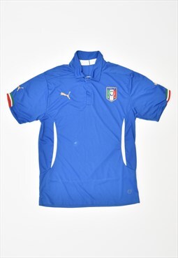 Vintage Puma Italia Polo Shirt Blue