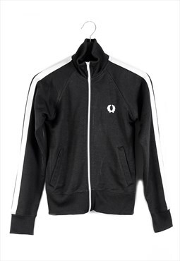 vintage track jacket 90s Y2k black white Portugal XS S women