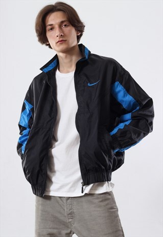 VINTAGE NIKE TRACKSUIT 90S BLACK BLUE