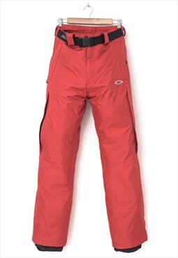 Vintage OAKLEY Pants Ski Shell Trousers 90s Red