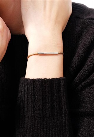 BEIGE PIPE CORD BRACELET