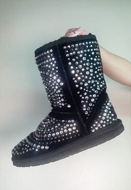 Vintage Y2K Diamante A&G Rock and Roll Couture Boots. 