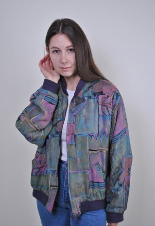 VINTAGE MULTICOLOR BOMBER JACKET
