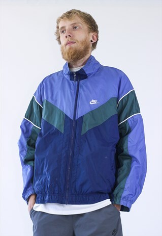 VINTAGE MENS NIKE WINDBREAKER TEAM TRACK SUIT JACKET LOGO
