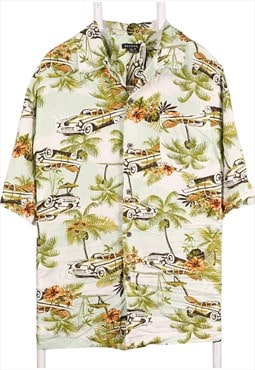 Vintage 90's George Shirt Hawaiian Pattern Short Sleeve