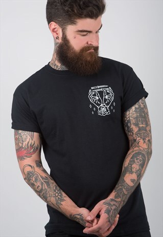 HANDS & KNIVES BLACK T-SHIRT