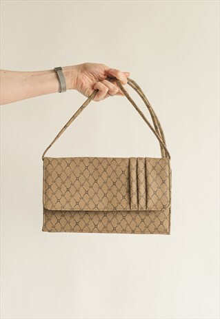 men's the blend monogram canvas vertical crossover bag
