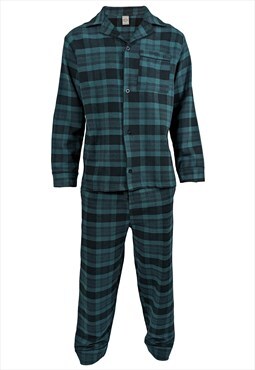 Mens Flannel / Brushed Cotton Winter Traditional Pyjama S-4X