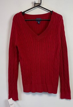 Red Chaps Cable Knit Sweater Women's XL