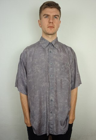 PURE SILK PATTERNED SHIRT