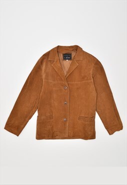Vintage 90's T.Monk 3 Button Suede Blazer Jacket Brown