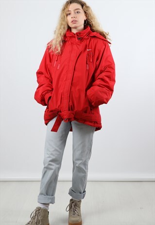 VINTAGE NIKE XXL RED PADDED WINTER JACKET