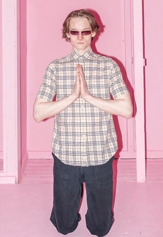 VINTAGE CHECKERED FESTIVAL SUMMER SHIRT