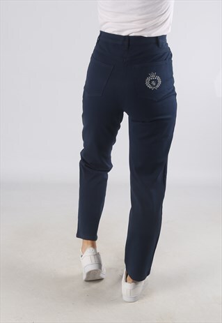 VINTAGE HIGH WAISTED JEANS STRAIGHT LEG UK 8 (HUBL)
