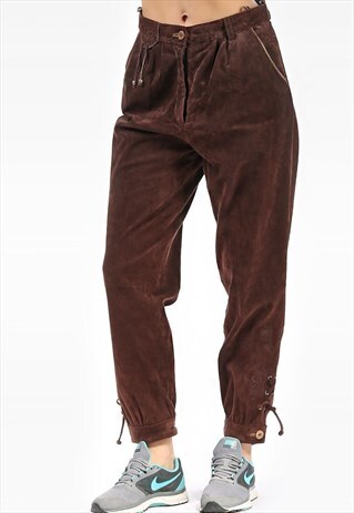 VINTAGE TAPERED SUEDE TROUSERS