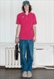 VINTAGE Y2K CLASSIC POLO SHIRT IN BRIGHT PINK