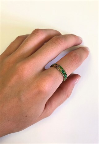 1970S VINTAGE CLOISONNE ENAMEL RING