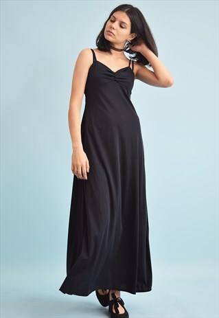 70'S RETRO MOD MAXI ELEGANT GRUNGE DRESS