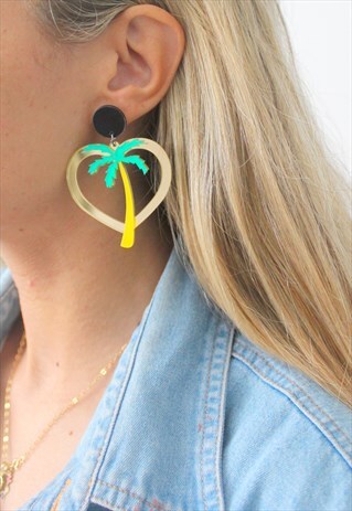 EARRINGS PALM SHAPE