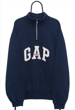 Vintage GAP Navy Quarter Zip Sweatshirt Womens