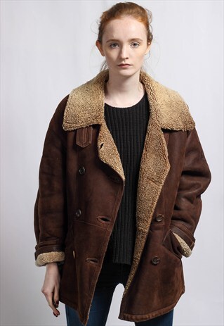 VINTAGE SUEDE SHERPA JACKET