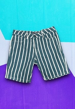 Vintage Ladies Y2K Striped Shorts 