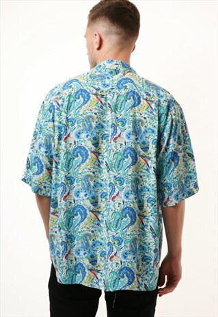 90S VINTAGE OLDSCHOOL BENETTON ITALIAN VISCOSE SHIRT 15440
