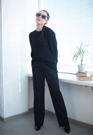 VINTAGE 90'S BLACK SMART TROUSERS