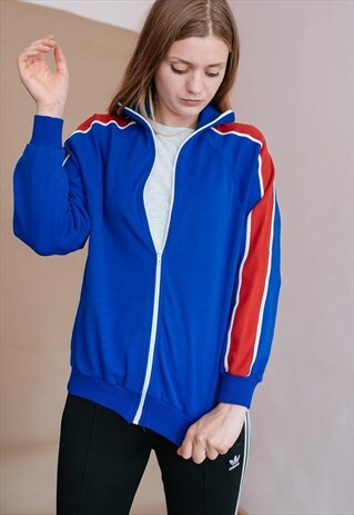 VINTAGE 80S BLUE TRACK JACKET