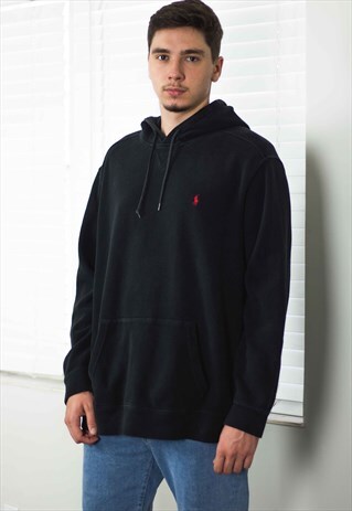 VINTAGE POLO RALPH LAUREN HOODIE SWEATSHIRT LOGO 90S XL 28.3