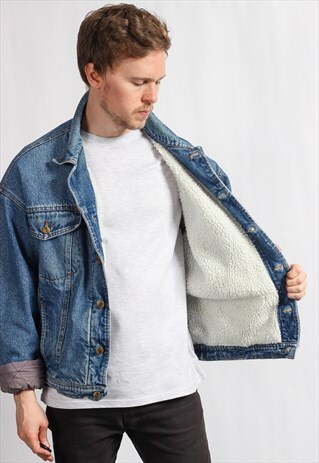 VINTAGE FLEECED LINED DENIM JACKET