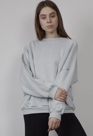 VINTAGE 80'S ELLESSE LIGHT BLUE JUMPER