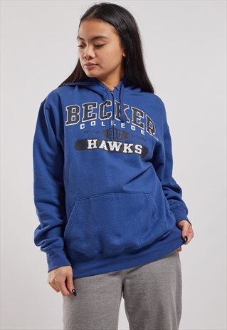 VINTAGE CHAMPION BECKER COLLEGE 1/4 ZIP HOODIE