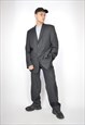 Vintage dark grey classic 80's two piece wool suit