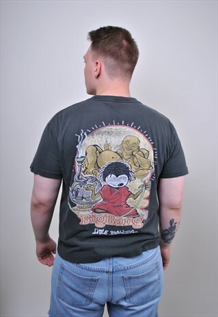 VINTAGE BIG BANG HIP HOP BLACK T-SHIRT, SIZE S