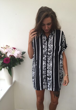 CRAZY PATTERN OVERSIZED UNISEX RETRO VINTAGE FESTIVAL SHIRT