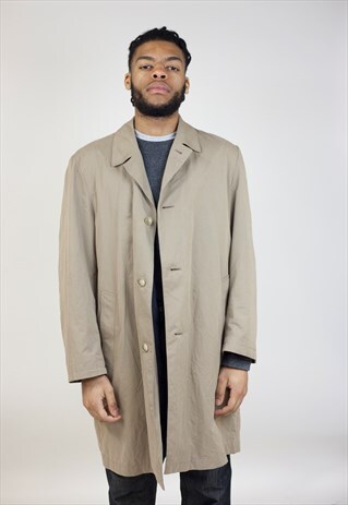VINTAGE PIERRE CARDIN BROWN LIGHT TRENCH JACKET