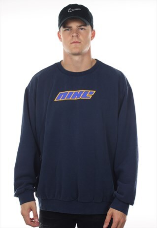 VINTAGE NIKE SPELL OUT SWEATSHIRT JUMPER