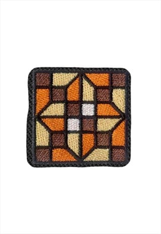 Embroidered Subtle Quilting Design iron on patch 