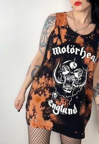 MOTORHEAD REWORKED BLEACHED DISTRESSED BAND SHIRT